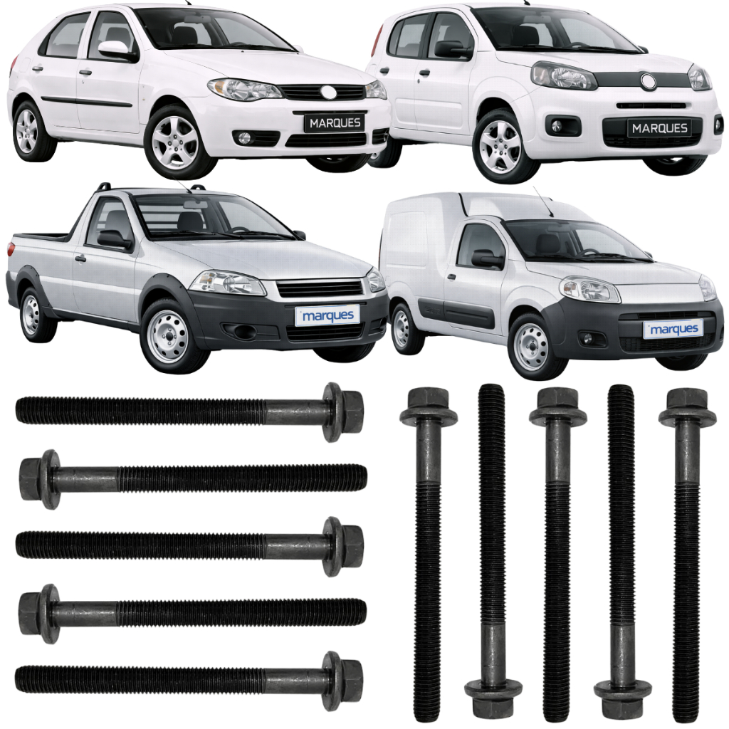 Kit Parafuso De Cabeçote Fiat Fire E Fire Evo 1.0 1.3 1.4 8v