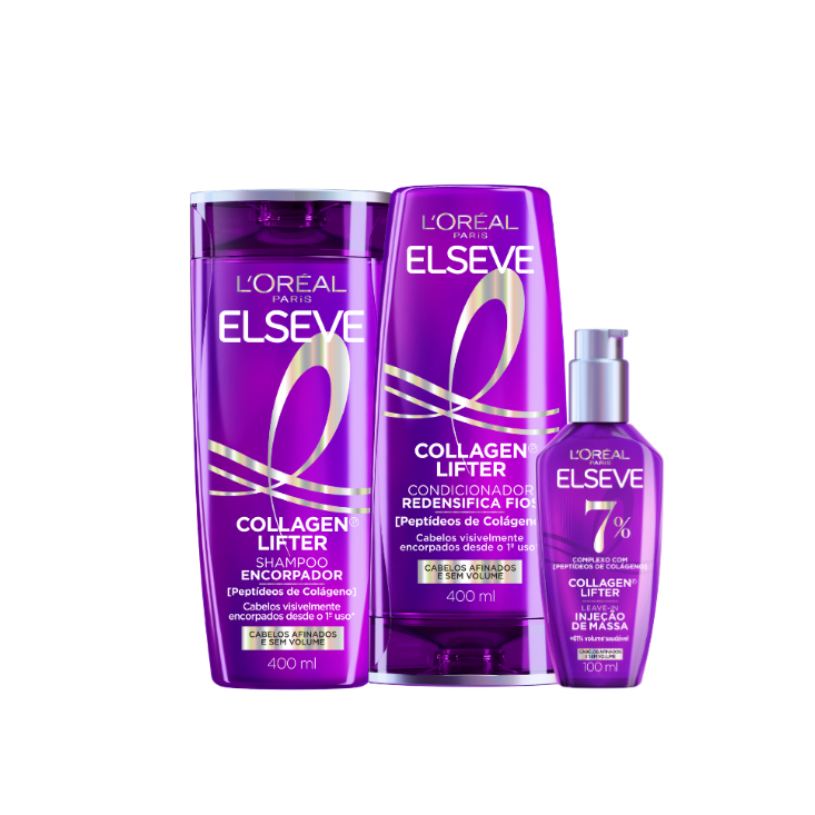 Kit Colágeno Lifter L'oréal Paris Shampoo + Condicionador + Sérum em Oferta na Shopee