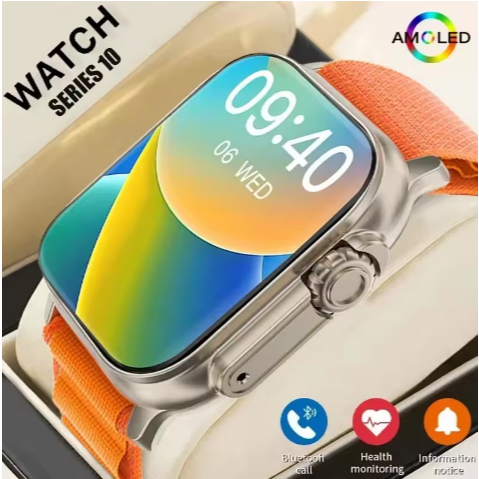 Smartwatch Profissional T900 Ultra 2 49mm–Bluetooth Chamada NFC GPS–Tela Infinita–Smartwatch Masculino Feminino