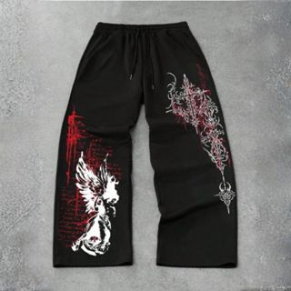 Calça Moletom Wide Baggy Lançamento Estilo De Rua Moda Americana em Oferta na Shopee