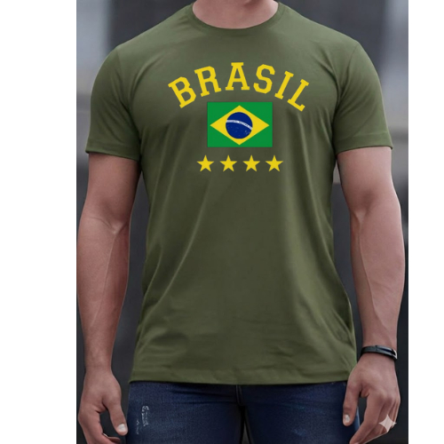 Camiseta Brasil  Copa do Mundo Infantil Adulto Futebol 100%Algodão Premium Confortavél EnvioImediato