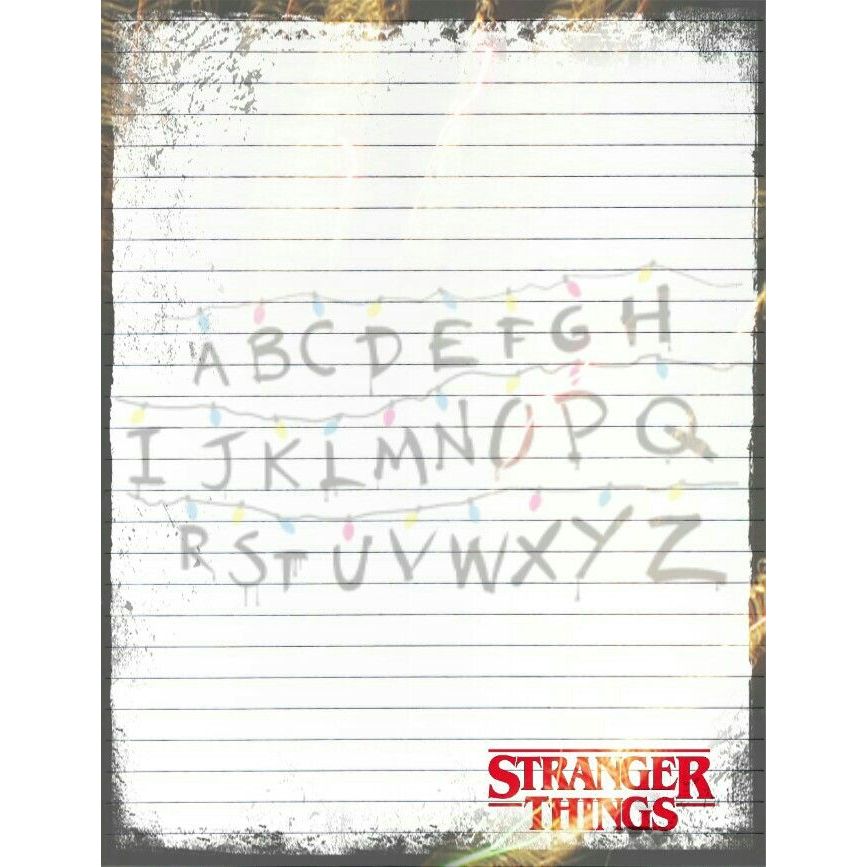 Pagina fichario pautada stranger things coisas estranhas serie