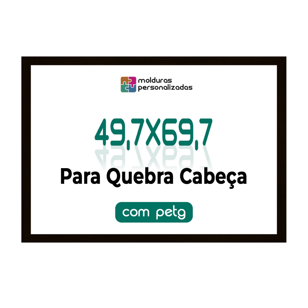 Moldura 49,7x69,7 Cm Para Quebra Cabeça Puzzle Com Proteção Petg em Oferta na Shopee