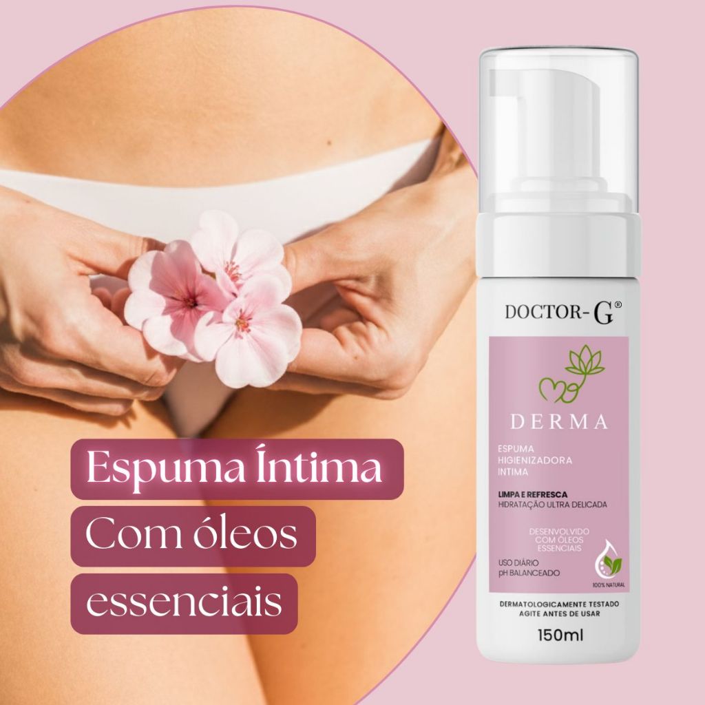 Espuma Higienizadora Intima uso diario com óleos essenciais-- Doctor-G 150ml