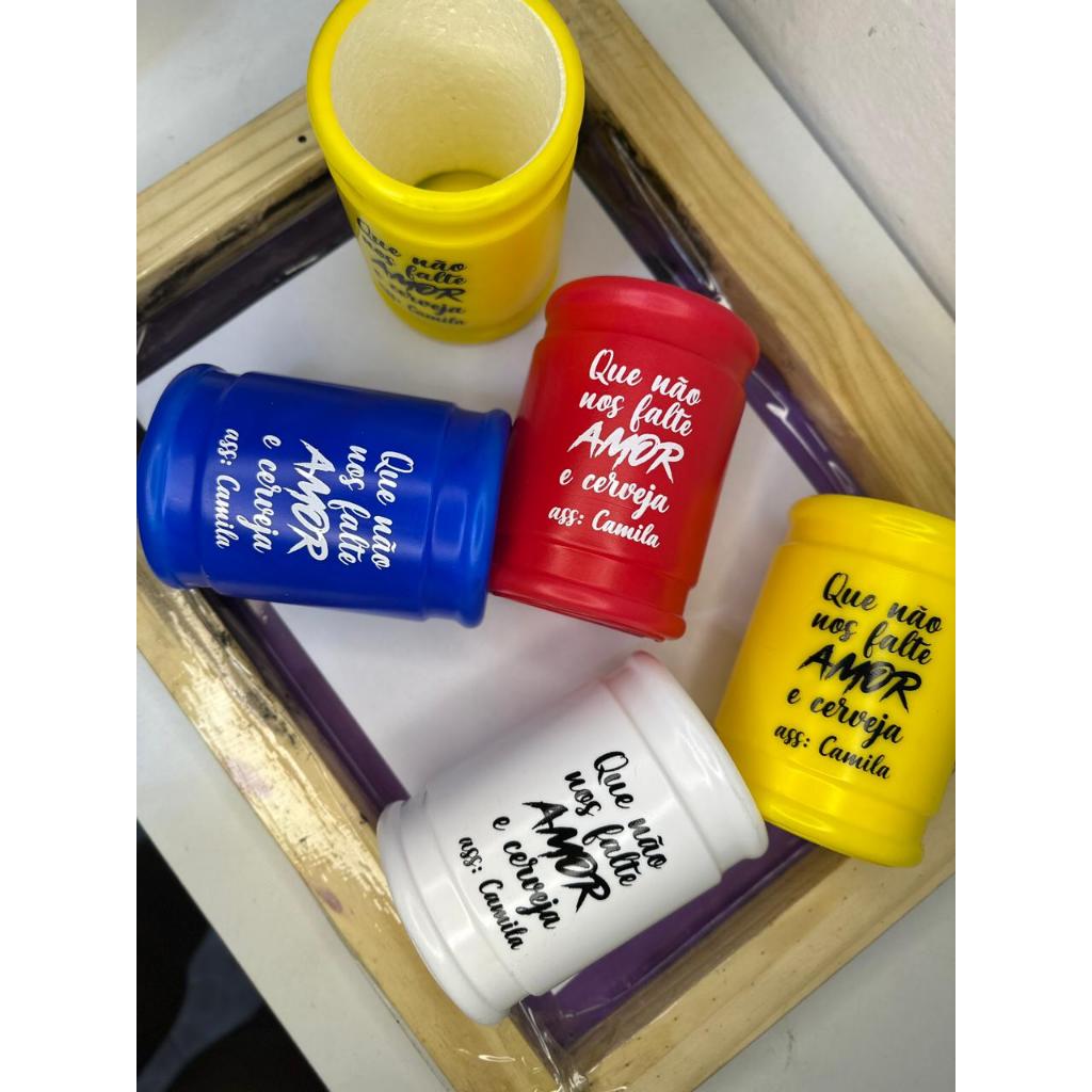 Kit 200 unidades Porta Latinha Personalizado com sua arte - 350 ML (ARTE COLORIDA)