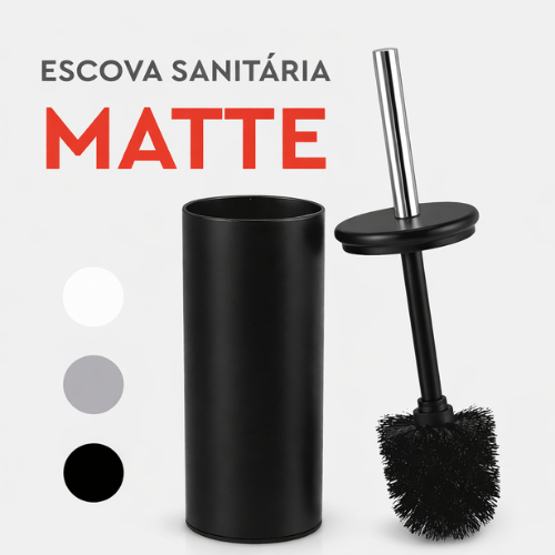 Escova Sanitária com Cabo de Aço Inox Banheiro Matte Powermaid em Oferta na Shopee