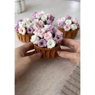 Porta-Xícara Tulipas de Crochê 2 em 1 - Descanso de Copo e Mini Vaso Decorativo em Oferta na Shopee