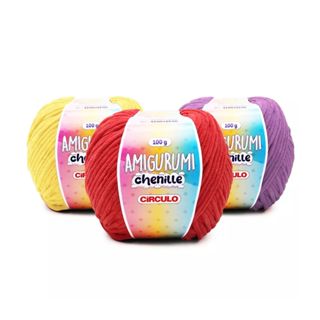Linha Amigurumi Chenille Círculo 100g 110m Fio Macio para Crochê Tricô e Amigurumi em Oferta na Shopee