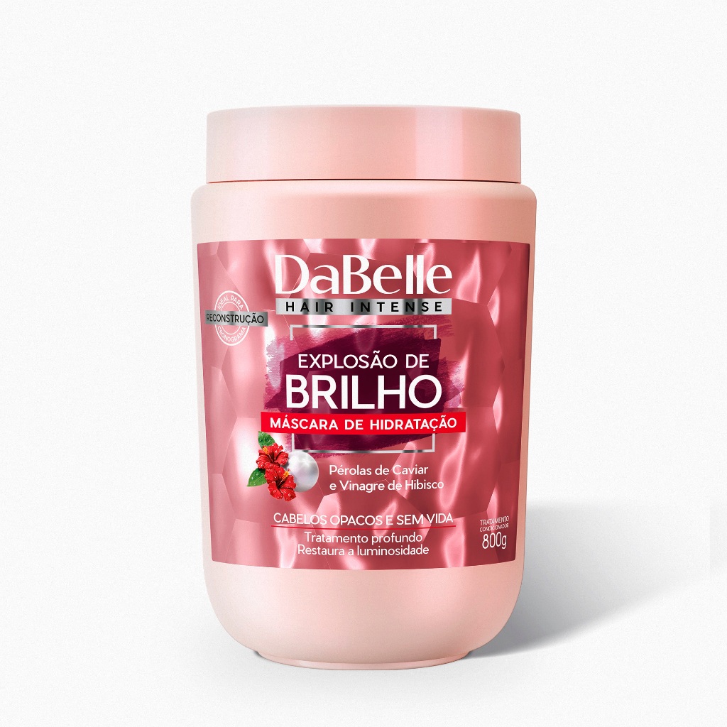 Máscara Explosão de Brilho DaBelle Hair 800g em Oferta na Shopee