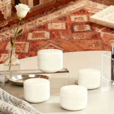 Kit 12 potes de plástico branco 27G/60G/110G