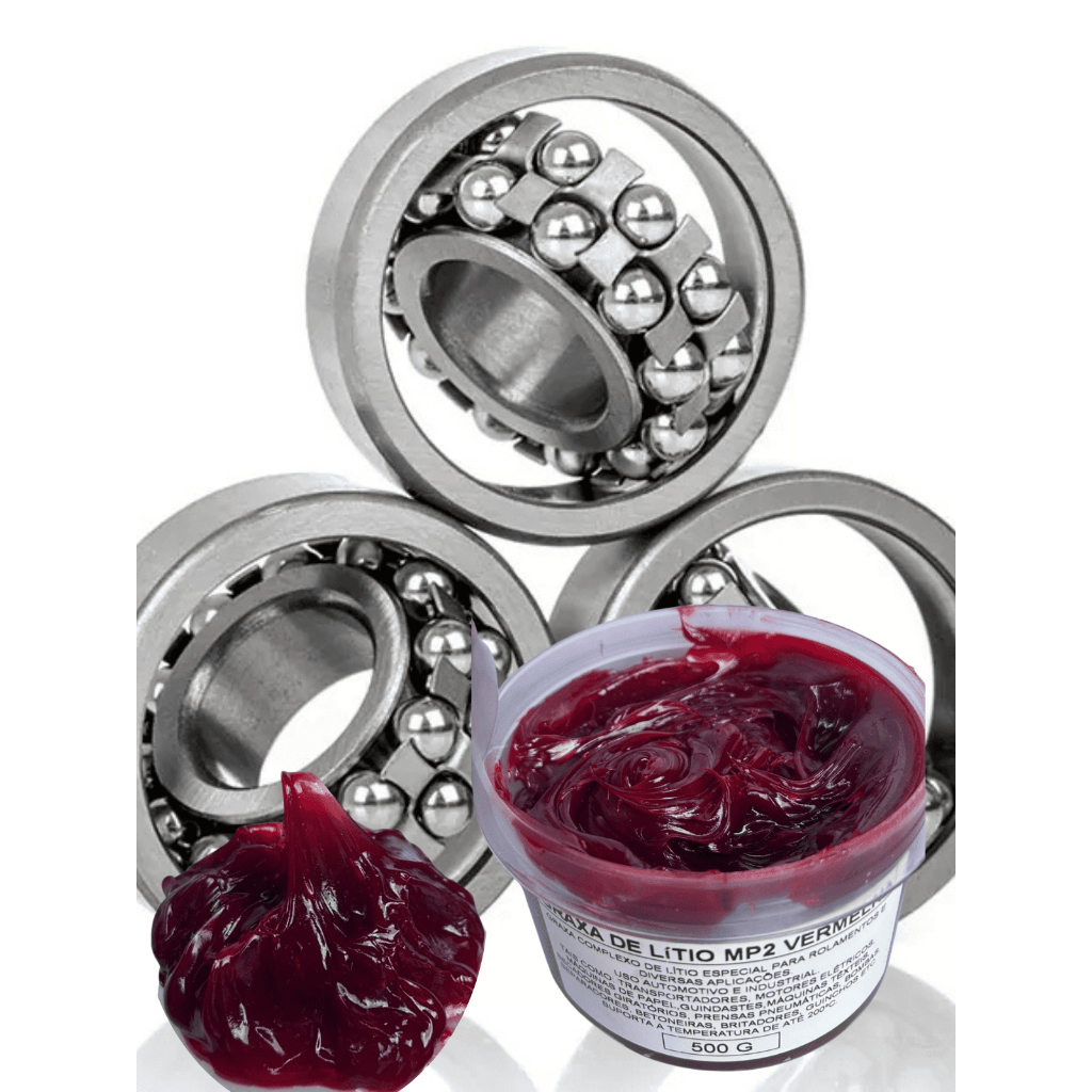 GRAXA DE LITIO MP2 VERMELHA PARA ROLAMENTOS MULTIUSO 500G em Oferta na Shopee