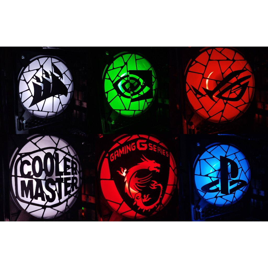 Capa Gamer para Cooler 120mm RGB | ASUS ROG, Corsair, MSI, Cooler Master, PlayStation | Mod PC Gamer