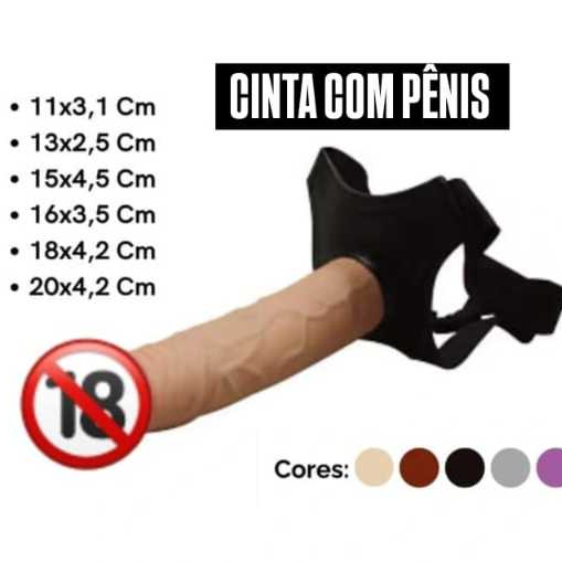 Cinta Peniana Com Pênis De Silicone Strap On Consolo Cintaralho Sex Shop em Oferta na Shopee