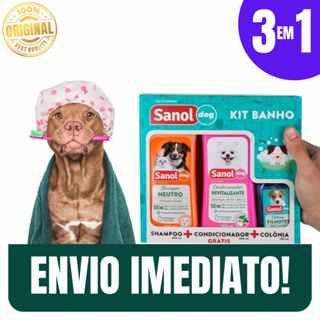 Kit de Limpeza e Hidratação para Pelos de Cães com Shampoo e Condicionador - Envio Imediato em Oferta na Shopee