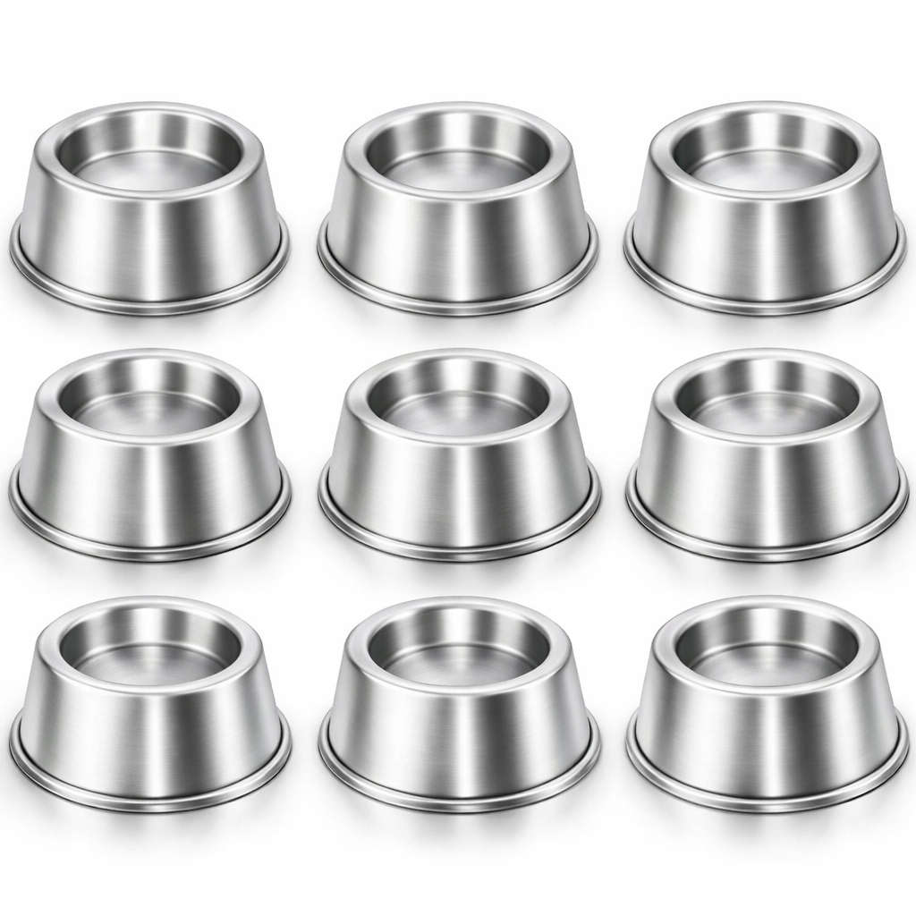 Kit Mini Forma Ballerine Forminha N10 Bolo Piscininha Confeitaria Alumínio Polido e Escovado