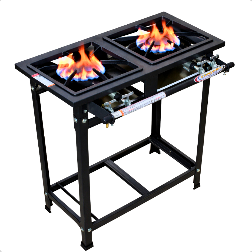 Fogão Industrial 2 Bocas 30x30 Baixa Pressão Gás GLP Cozinha Restaurante