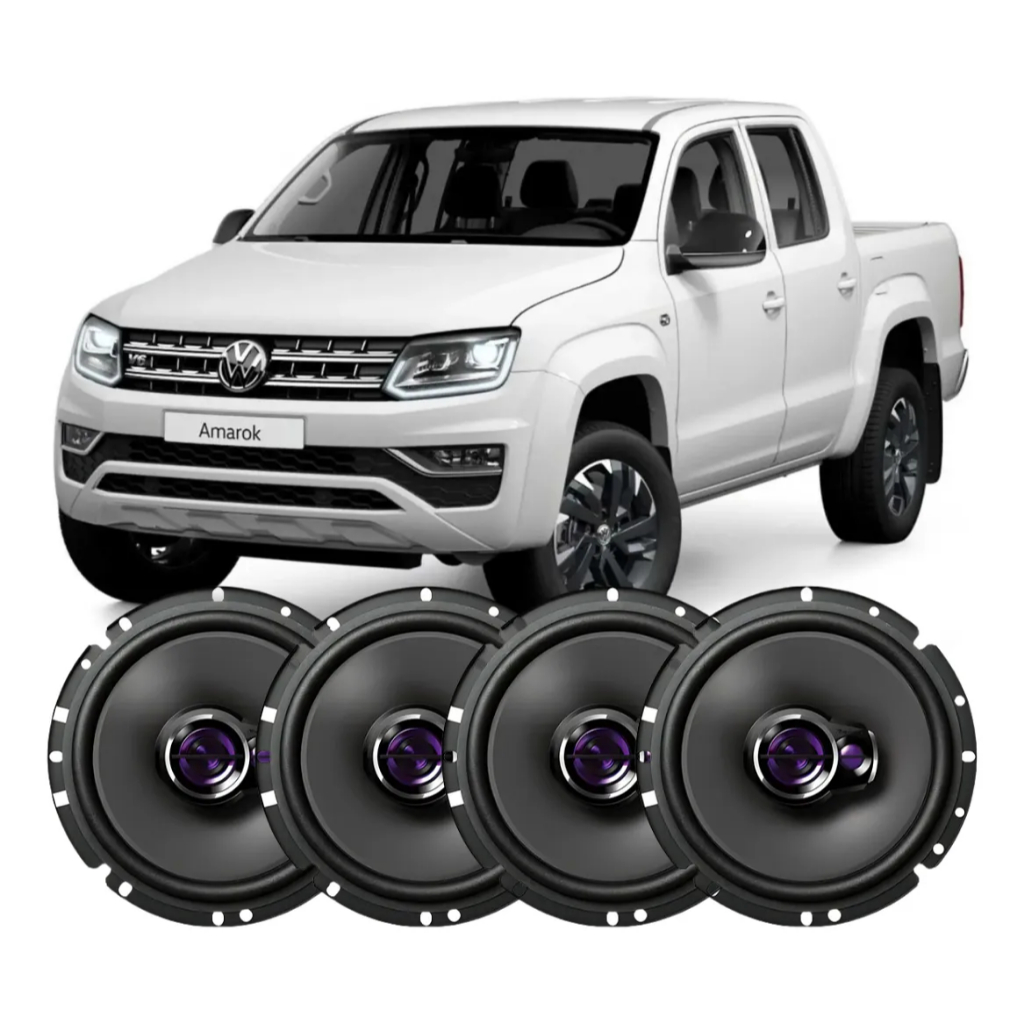 Kit Som Automotivo Pioneer Volkswagen Amarok 6 Pol 200w 4 P Pret