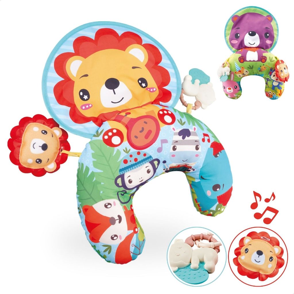 Almofada Interativa Com Acessórios Conforto Bebê Chocalho Infantil Brinquedo com Som em Oferta na Shopee