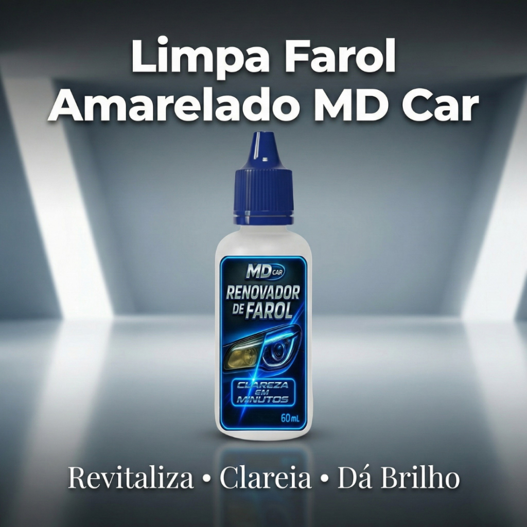 Limpa Farol Amarelado MD Car – Remove Opacidade e Devolve o Brilho - Revitalizador de Farol Imediato