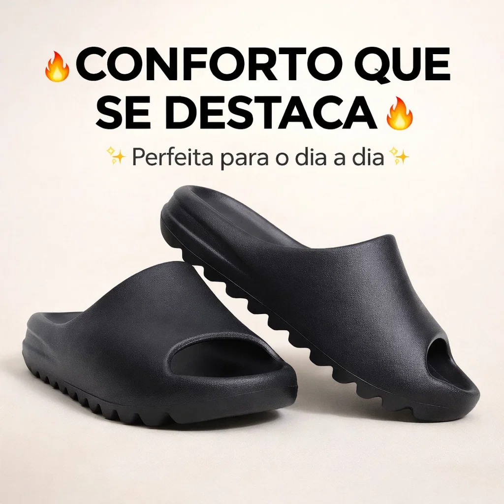 Chinelo Anatômico Slide Nuvem Leve Antiderrapante Estilo Moderno Confortável SLID-TRAT-WASE