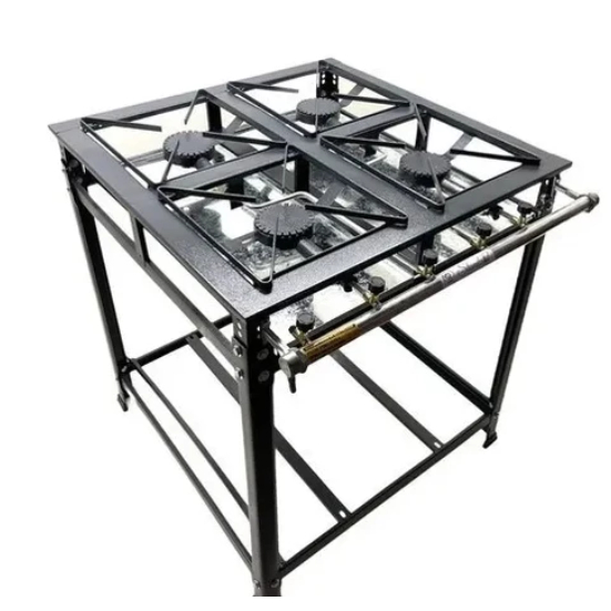 Fogão Industrial 4 Bocas Alta Pressão 30x30 Mr Fogoes
