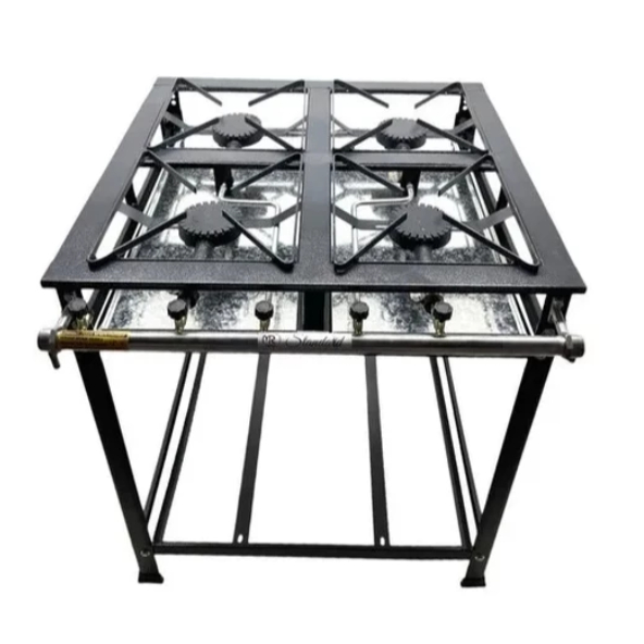 Fogão Industrial 4 Bocas Alta Pressão 30x30 Mr Fogoes Gourmet