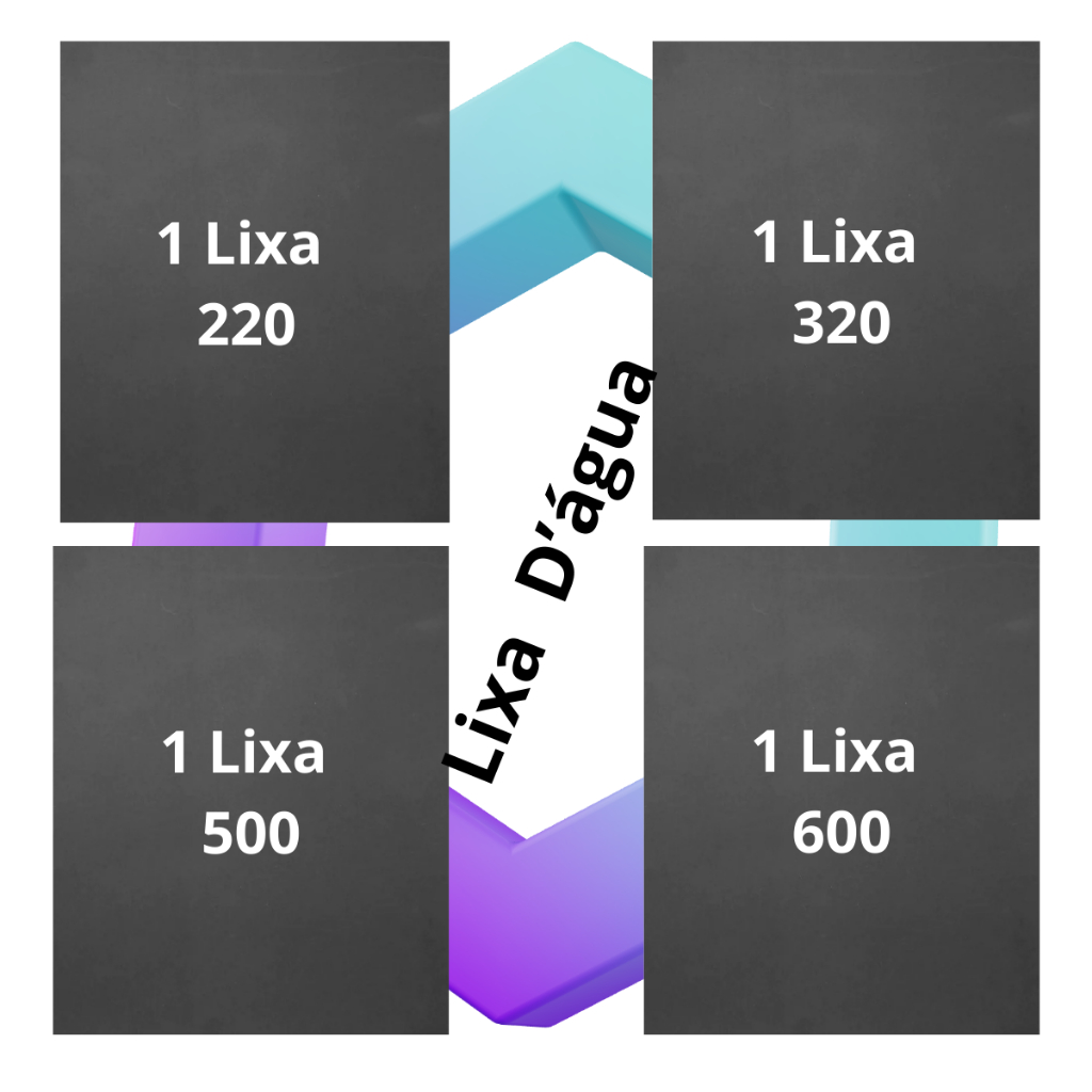 Lixas 220 320 500 600 kit 1 ou 2 folhas de cada Grão D'água Lixamento Reparos Plásticos Metal Fibra