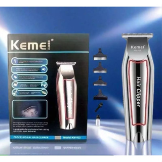 Máquina De Acabamento Profissional Kemei KM-032 Sem Fio Com Pentes E Escova De Limpeza em Oferta na Shopee