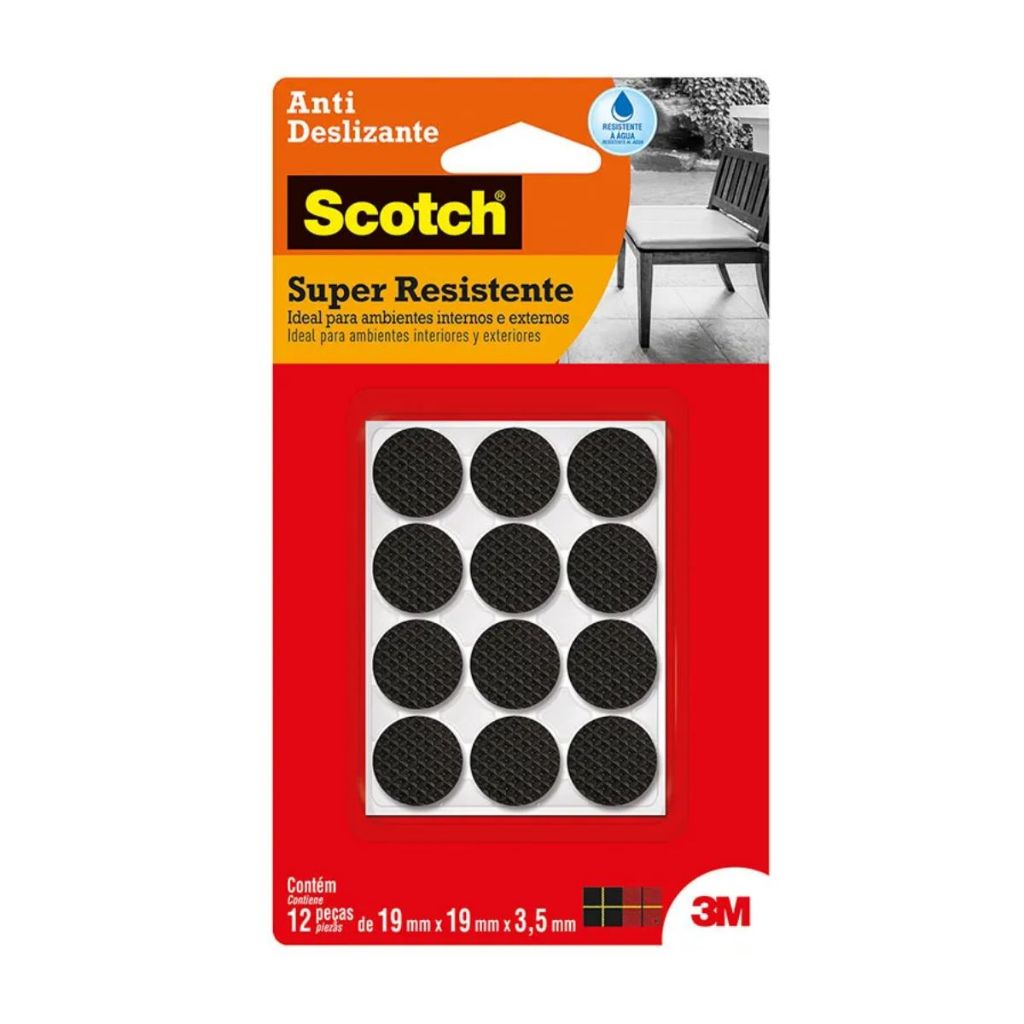 ANTIDESLIZANTE REDONDO PRETO PEQUENO 20mm EP018 c12un - 3M em Oferta na Shopee