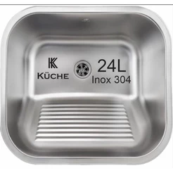 Tanque 40x40x20 Küche Prime Acetinado com válvula