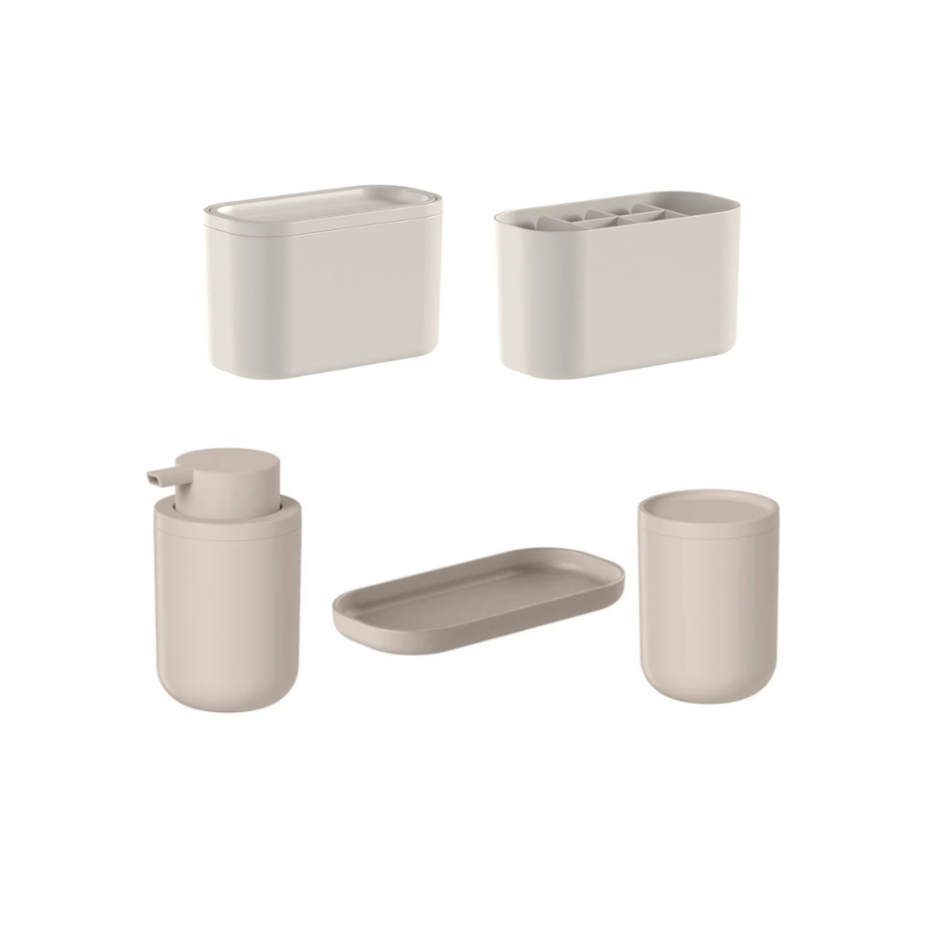 Kit de acessórios de bancada para banheiro Ou 5 peças Linha Bold