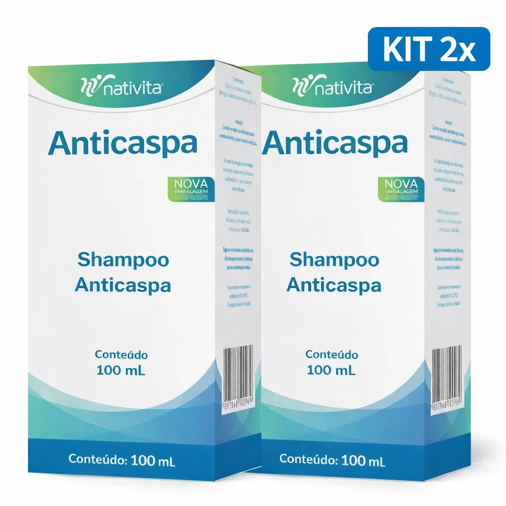 Kit 2x Shampoo Anticaspa Coceira e Dermatite Seborreica 100ml Nativita em Oferta na Shopee