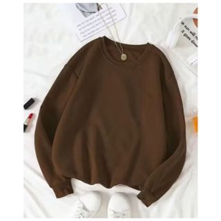 POLAR BEAR Moletom Careca Gola Redonda Algodão Feminino Liso Casual Quente Varias Cores! em Oferta na Shopee