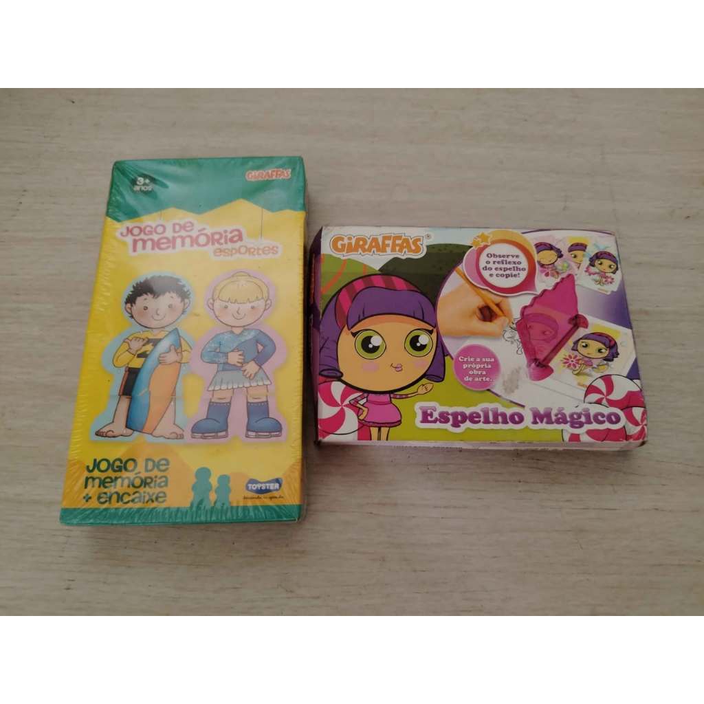 Brindes Antigos do Giraffas - Onibus, Jogo da Memória e Espelho Mágico