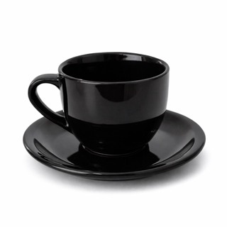 Conj 6 Xícaras de Café 90ml Com Pires Preto Porcelana em Oferta na Shopee