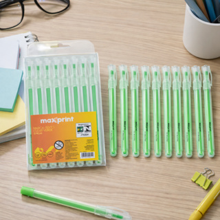 Kit 12 Marca Texto Clear Ecowrite Anotações Verde - Maxprint em Oferta na Shopee