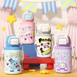 Garrafa de Água Térmica 500ml Infantil com Canudo Antivazamento Criança Squeeze Fofa em Oferta na Shopee