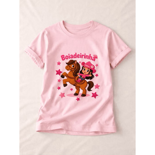 Camiseta Infantil Meninas Boiadeirinha Cavalo Ana Castela Algodão Premium em Oferta na Shopee