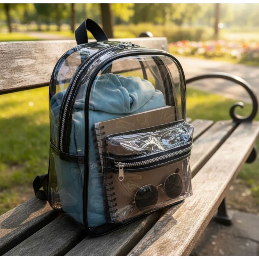 Mochila Transparente Fumê Inpermeavel Paia Passeio Estagio