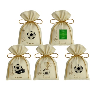 Kit 10 Saquinho Personalizados Festa Lembrancinhas Futebol em Oferta na Shopee