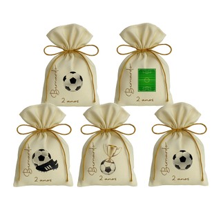 Kit 10 Saquinho Personalizados Festa Lembrancinhas Futebol
