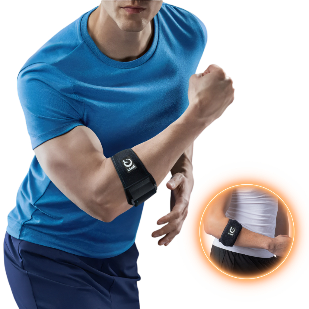 Cinta Tennis Elbow Epicondilite Braço Compressão Ajustável Articulada Cotoveleira Confortável