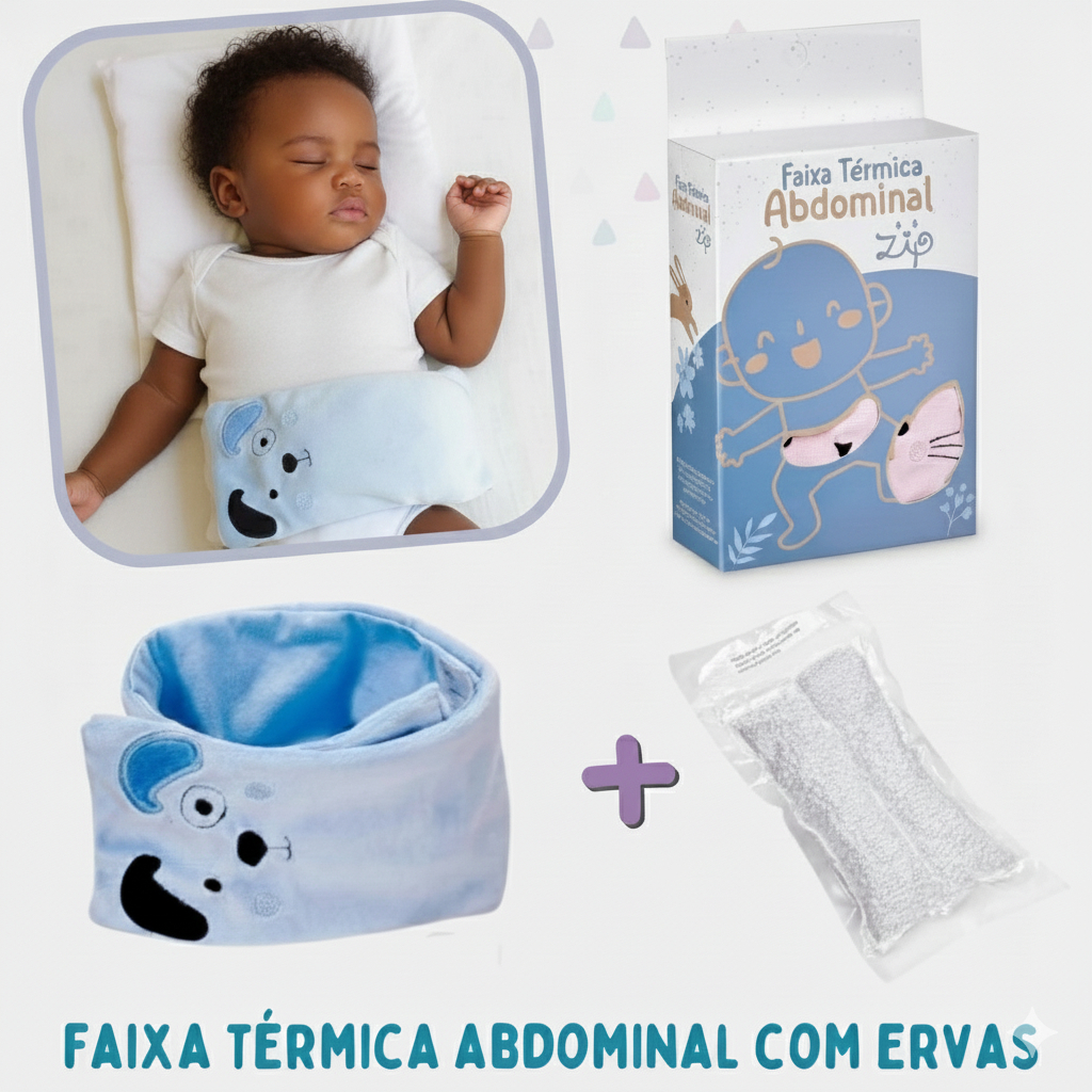 Faixa Abdominal Bebê Anticólica Térmica | Bolsa de Sementes Natural |Alívio das Cólicas | Uso Seguro