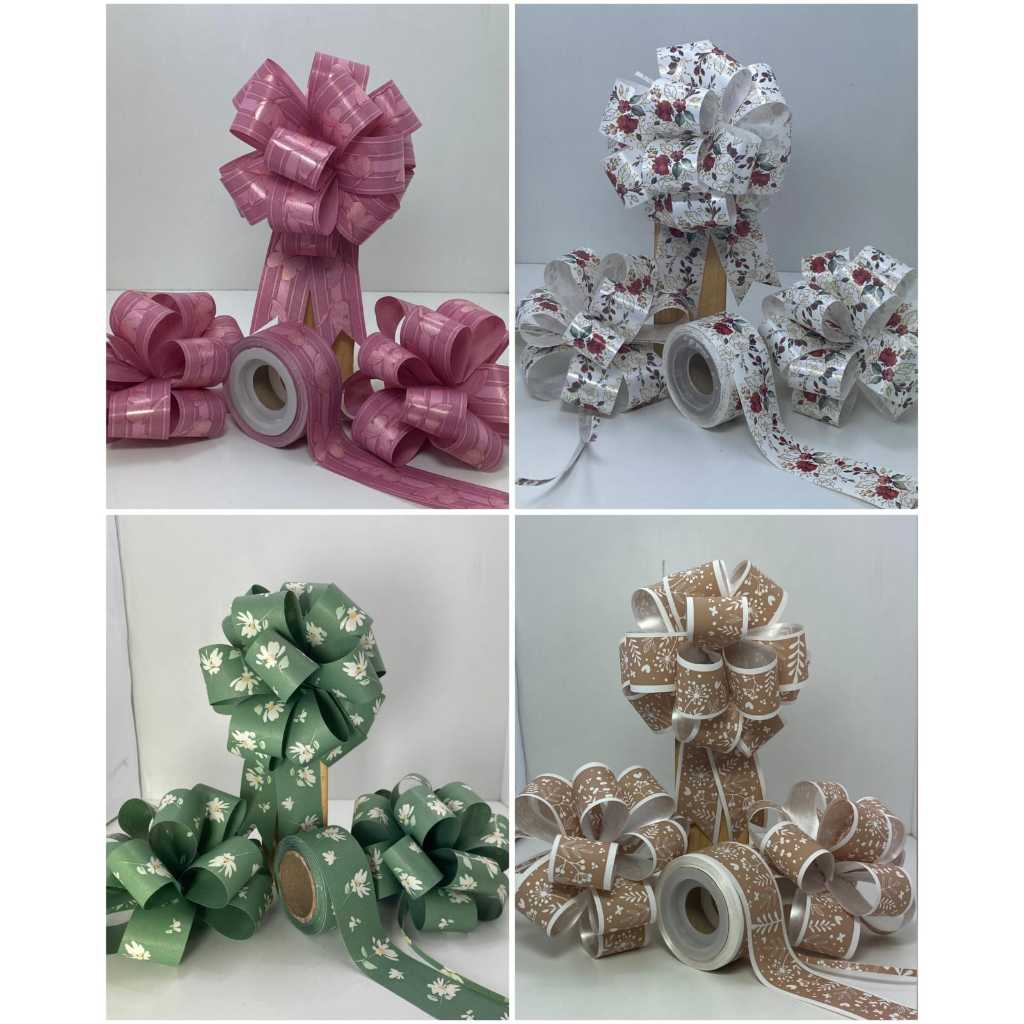 kit 10 Laços Bola p/ Cestas e Presentes Molde 13cm + 10m de Fita; Laço Vai (ABERTO) Pronto p/ o Uso em Oferta na Shopee