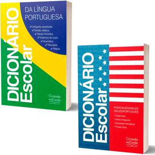 Kit Dicionário Escolar da Língua Portuguesa + Tradução Português/Inglês | Atualizado em Oferta na Shopee