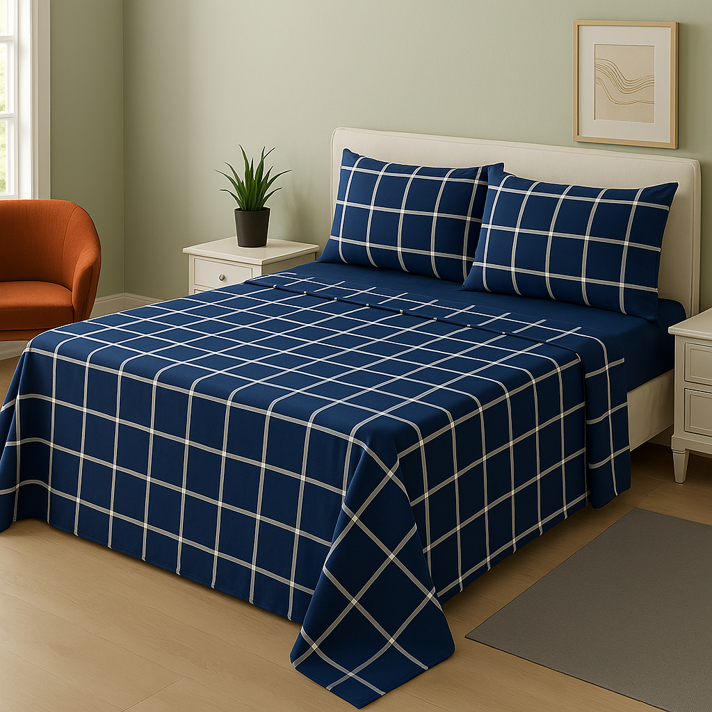 kit 4 Peças Jogo de Lençol para Cama Queen Size 400 Fios