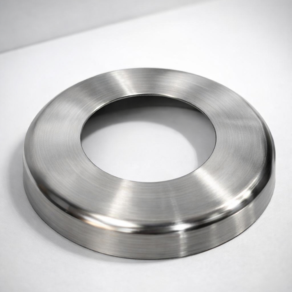 Canopla escovada inox 304 - Para corrimão de escada tubo 11/2
