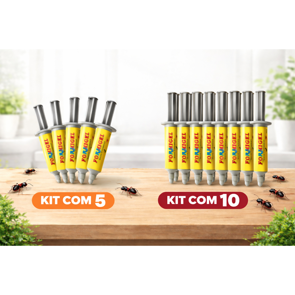 Kit 5/10 Gel Mata Formiga Profissional Inseticida Anti Pragas Casa Barata Formicida Residencial em Oferta na Shopee