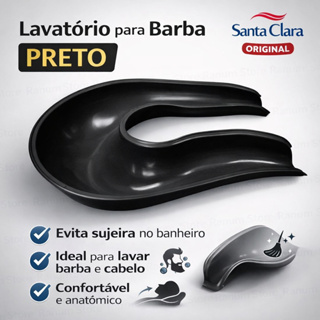 Lavatório para Barba Santa Clara Preto – Evita Sujeira e Facilita a Lavagem em Oferta na Shopee