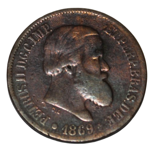Moeda 20 Réis De Bronze De 1869